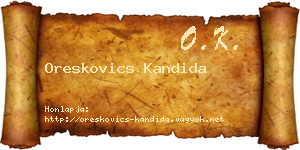 Oreskovics Kandida névjegykártya